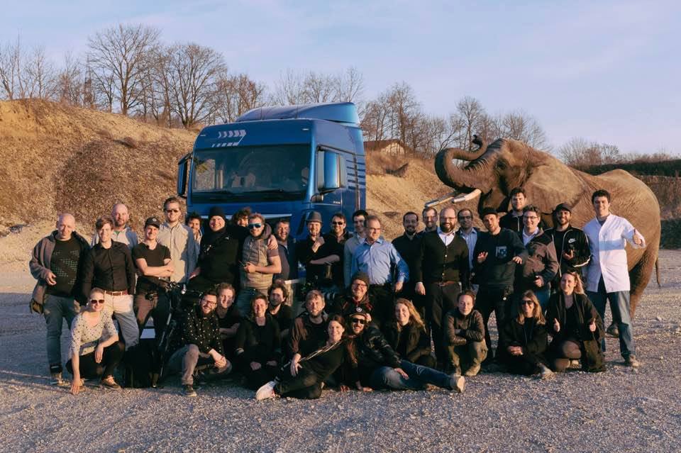 Filmcrew Set Foto Filmproduktion München Luftaufnahmen Elefant Set Foto Crew Film Luftaufnahmen Elefant DJI Inspire Filmproduktion München Alexa Mini RED epic drohne drone aerial team munich setlife sennproduction GbR MAN Truck LED Drohne 100.000 Lumen LED Kopter Multikopter Pilot München Flugaufnahmen Drohnendienstleister Drohnenpilot munich aerial dual team Sony FS7 dron eteam Inspire Matrice 600