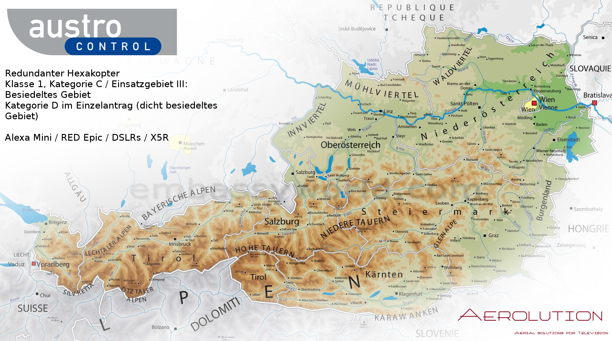 Austro Control redundanz zulassung Österreich Drohnenpilot aerolution.tv lukas maurer drohnenteam aerial drone crew alexa mini hexacopter red epic aerials led drohne 360° panormaaufnahmen 3D vermessung licht drohne werbung filmdrohne kameradrohne München drohnendienstleister pilot 